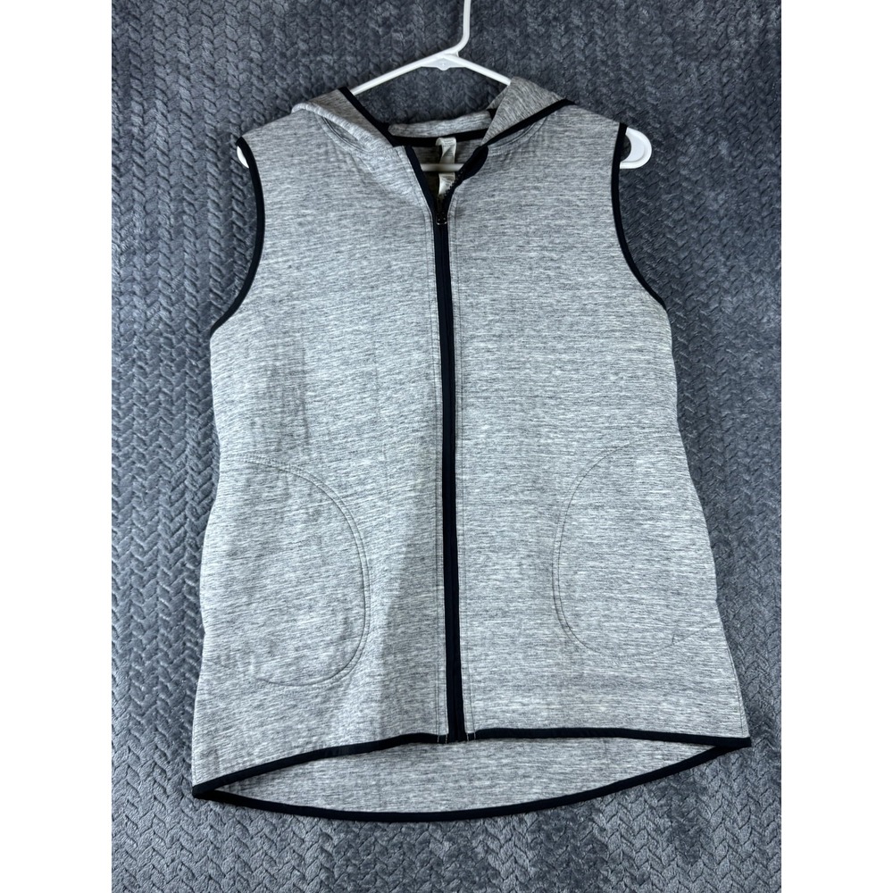 Lululemon Insculpt Reversible Hooded Vest Women 10 Heather Gray Pockets Full Zip